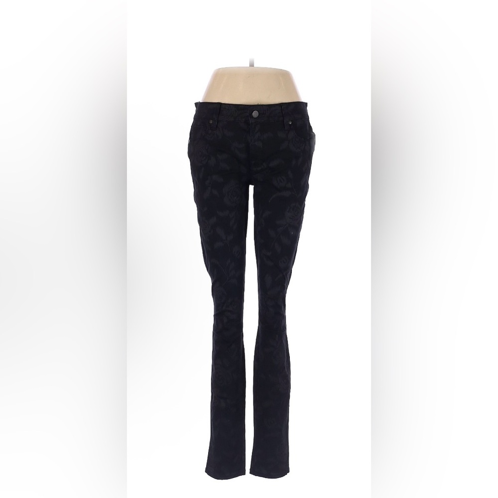 Genetic Denim Black Floral Women's Flare Jeans